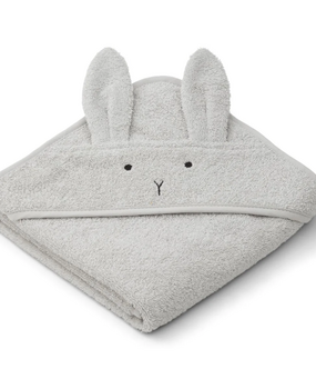 Liewood Albert hooded towel -0032 rabbit dumbo grey