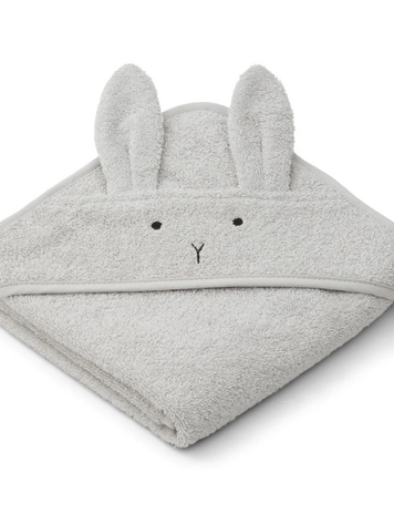 Liewood Albert hooded towel -0032 rabbit dumbo grey