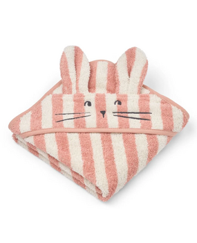 Albert hooded towel - 2664 coral blush/ creme