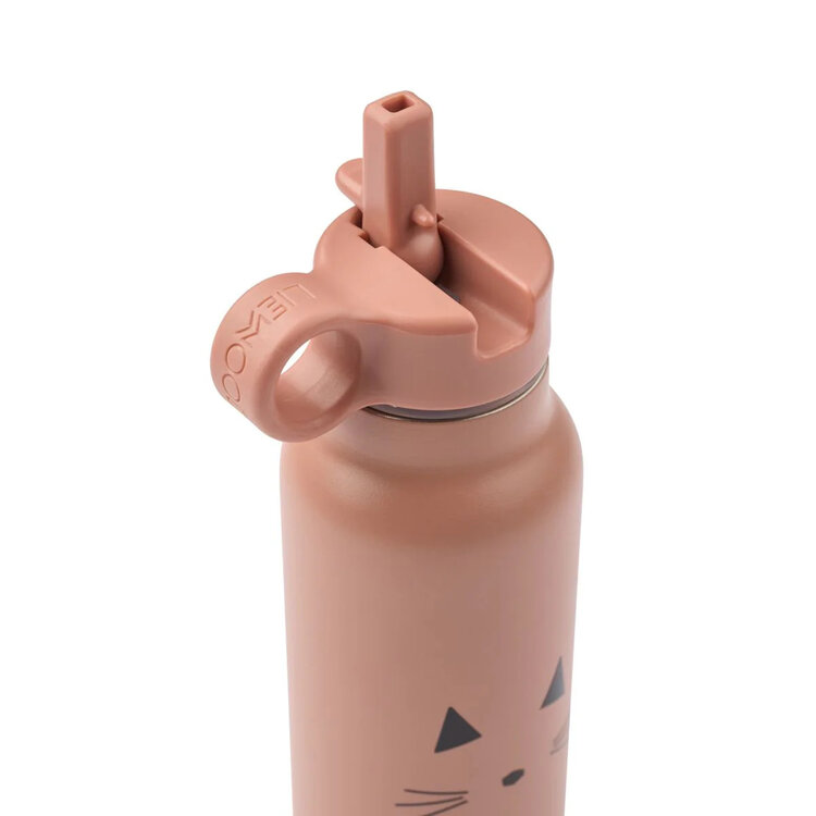 Liewood drinkfles RVS Cat/ Dark Rose