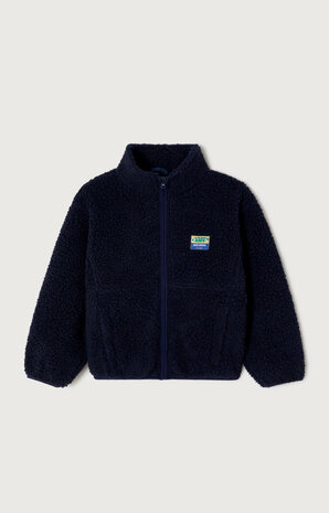 American Vintage Hoktown teddy jas donkerblauw