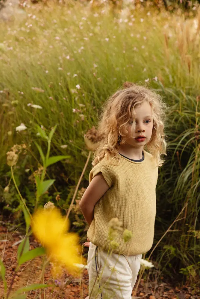 Hvid Harvey vest KIDS Light Yellow Hvid Harvey vest KIDS Light Yellow