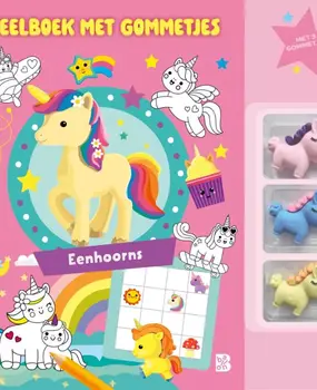 Speelboek met gommetjes: Eenhoorns 4+