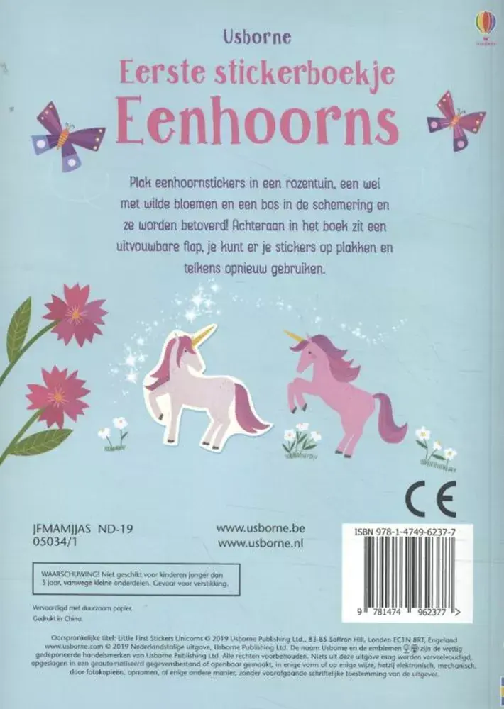 Eerste stickerboekje: eenhoorns 3+