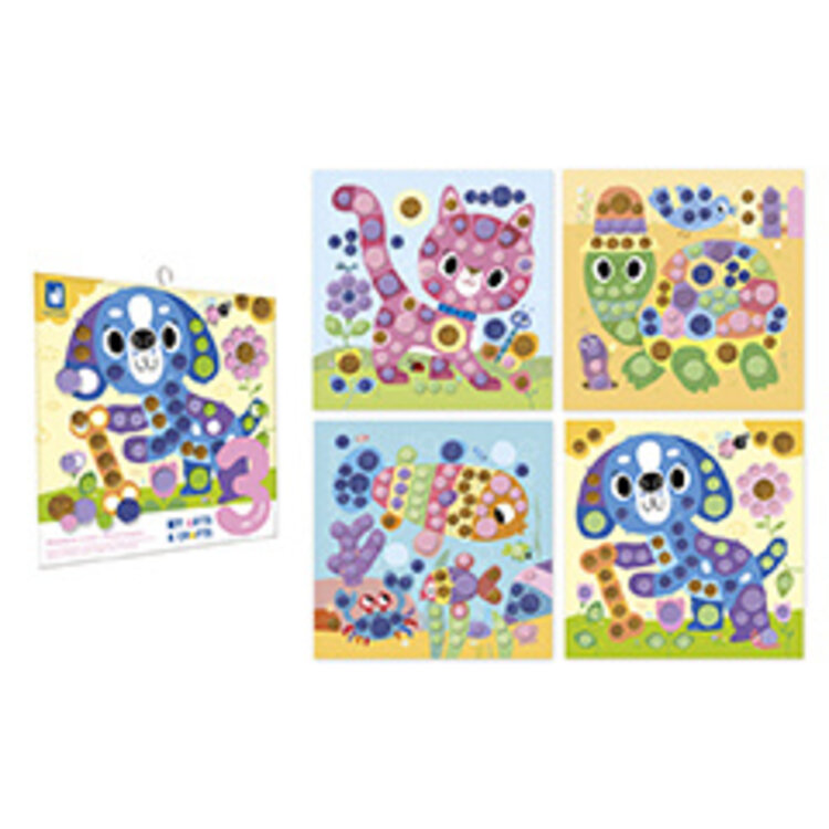 Janod Janod Atelier – 3 jaar – Ronde Stickers Huisdieren