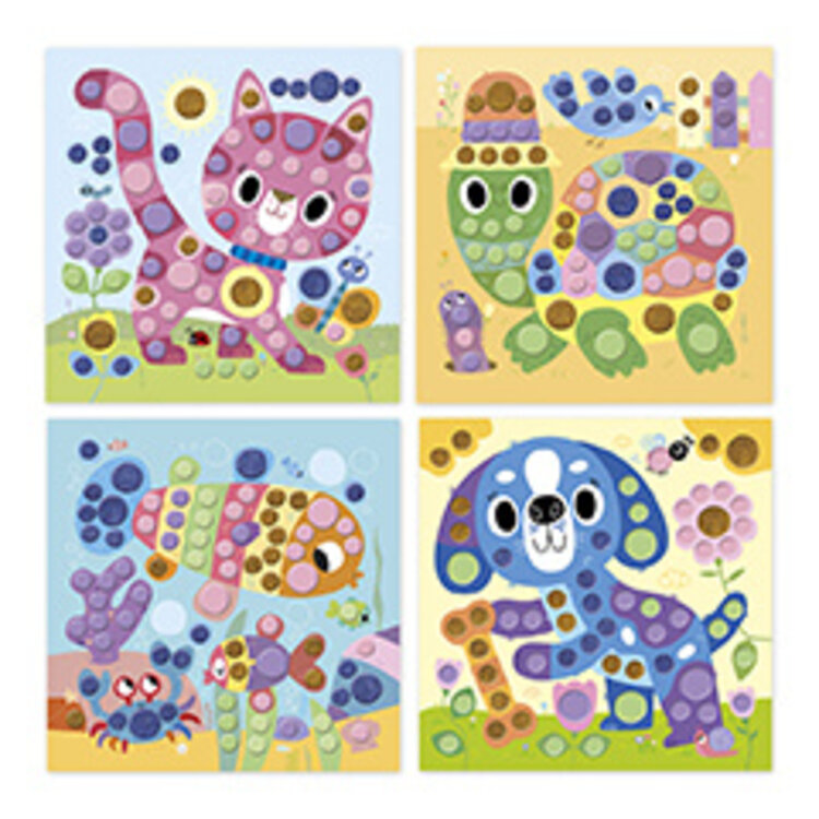 Janod Janod Atelier – 3 jaar – Ronde Stickers Huisdieren