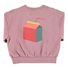 Piupiuchick oversized sweatshirt | pink w/ "lunch break" print Piupiuchick oversized sweatshirt | pink w/ "lunch break" print
