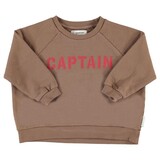 Piupiuchick sweatshirt | brown w/ "captain" print Piupiuchick sweatshirt | brown w/ "captain" print