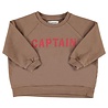 Piupiuchick sweatshirt | brown w/ "captain" print