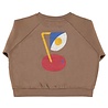 Piupiuchick sweatshirt | brown w/ "captain" print