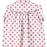 Piupiuchick short dress | ligth blue denim w/ red dots