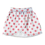 Piupiuchick short skirt | light blue denim w/ red dots Piupiuchick short skirt | light blue denim w/ red dots