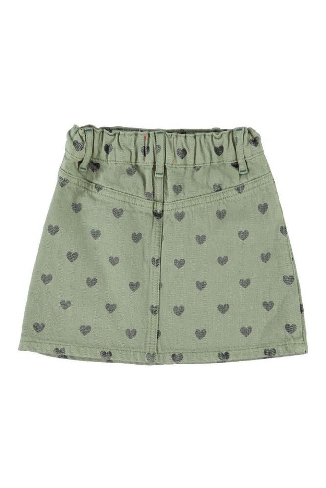 Piupiuchick short skirt | olive green w/ black hearts Piupiuchick short skirt | olive green w/ black hearts