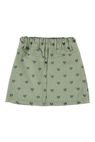 Piupiuchick short skirt | olive green w/ black hearts Piupiuchick short skirt | olive green w/ black hearts