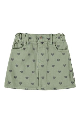 Piupiuchick short skirt | olive green w/ black hearts Piupiuchick short skirt | olive green w/ black hearts