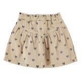 Piupiuchick short skirt | beige w/ black hearts Piupiuchick short skirt | beige w/ black hearts