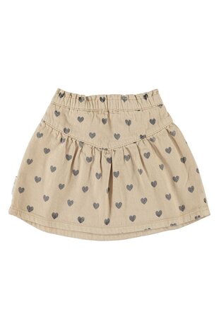 Piupiuchick short skirt | beige w/ black hearts Piupiuchick short skirt | beige w/ black hearts