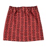 Piupiuchick short skirt | bordeaux w/ black flowers Piupiuchick short skirt | bordeaux w/ black flowers