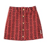 Piupiuchick short skirt | bordeaux w/ black flowers Piupiuchick short skirt | bordeaux w/ black flowers