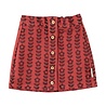 Piupiuchick short skirt | bordeaux w/ black flowers Piupiuchick short skirt | bordeaux w/ black flowers