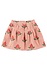 short skirt | pink w/ big flowers