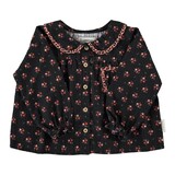 Piupiuchick peter pan collar blouse | black w/ flowers Piupiuchick peter pan collar blouse | black w/ flowers