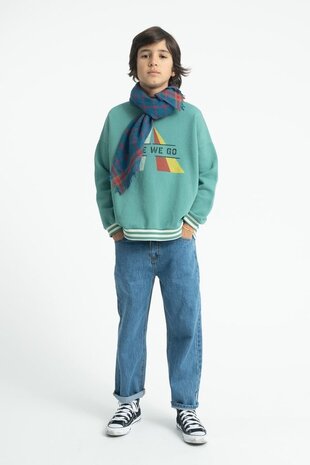 Piupiuchick sweatshirt | green w/ "here we go" print Piupiuchick sweatshirt | green w/ "here we go" print