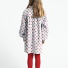 Piupiuchick short dress | ligth blue denim w/ red dots