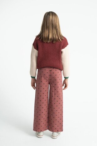 Piupiuchick flare trousers | pink w/ black hearts Piupiuchick flare trousers | pink w/ black hearts