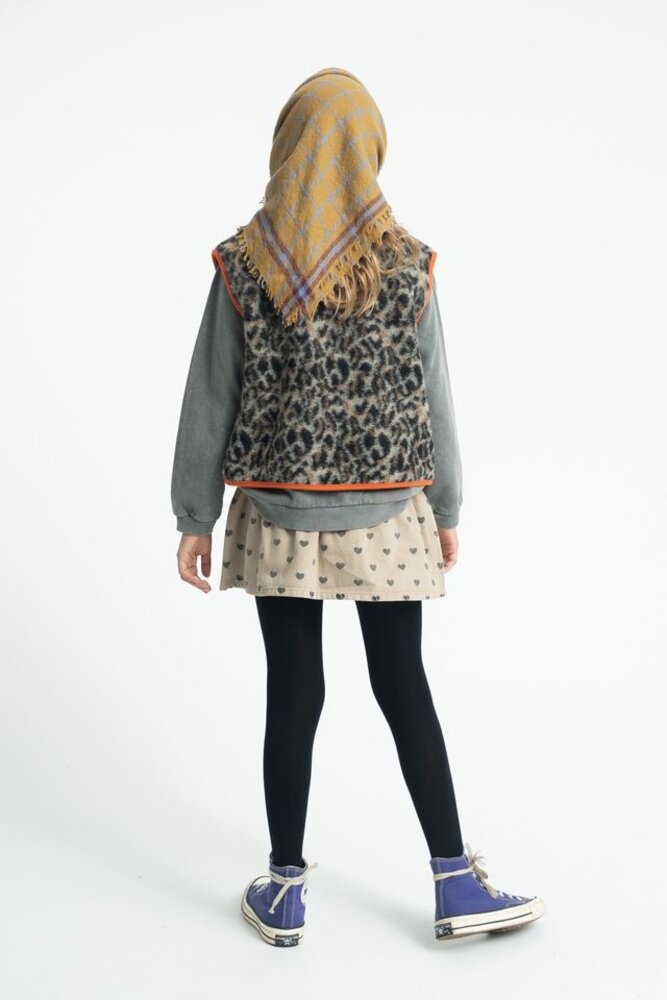 Piupiuchick short skirt | beige w/ black hearts Piupiuchick short skirt | beige w/ black hearts