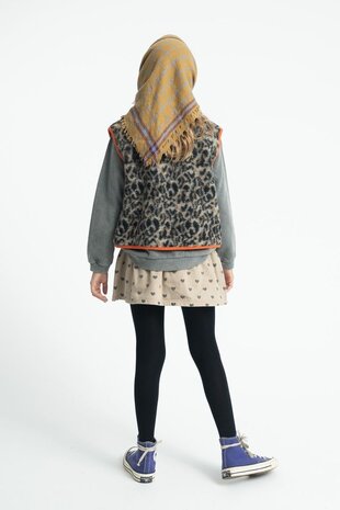 Piupiuchick short skirt | beige w/ black hearts Piupiuchick short skirt | beige w/ black hearts
