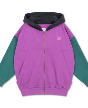 Repose 17. Zip hoodie color block
