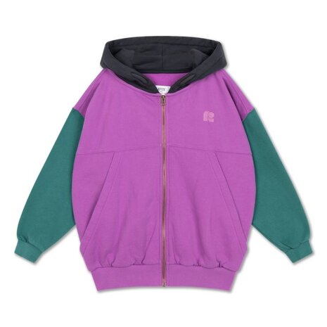 Repose 17. Zip hoodie color block