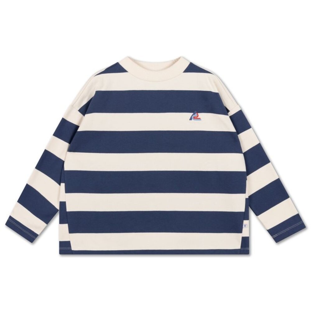 Repose 23. Boxy sweater - Eclipse blue block stripe Repose 23. Boxy sweater - Eclipse blue block stripe