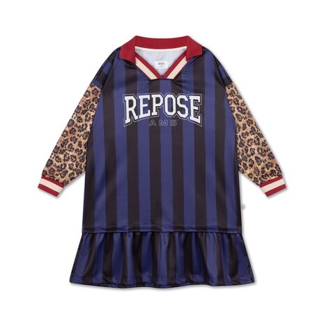 Repose 53. Sports jersey dress - Eclipse night color block back