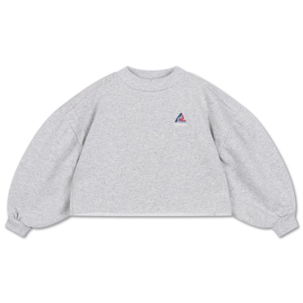 Repose 24. crop heart sweater - Light mixed grey Repose 24. crop heart sweater - Light mixed grey