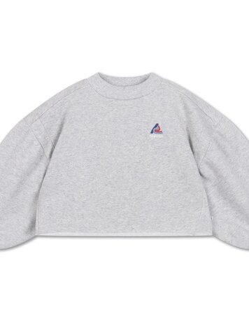 Repose 24. Crop heart sweater - Light mixed grey