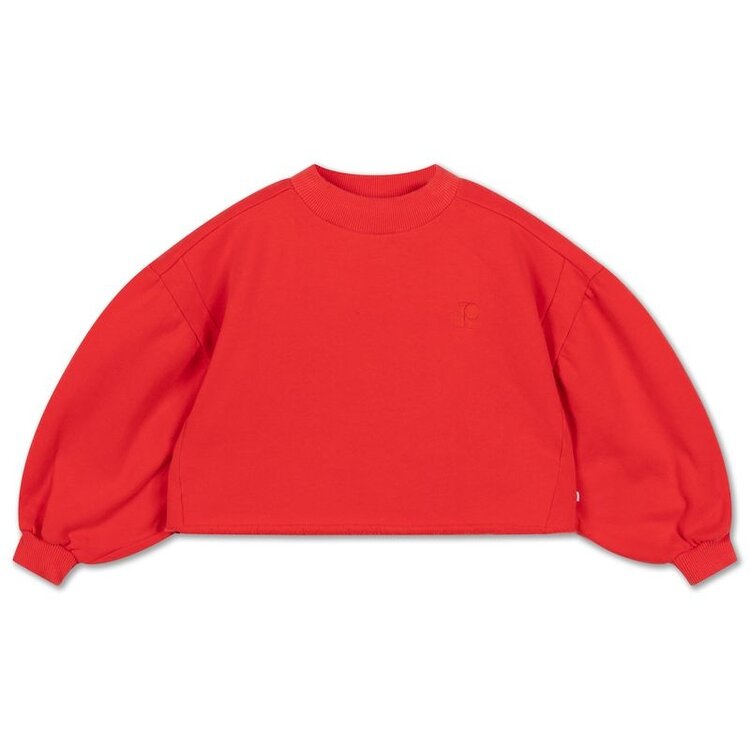 Repose 24. Crop heart sweater - Firecracker red