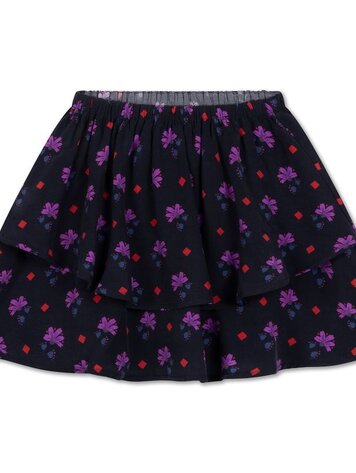 Repose 50. Frilled skirt - Pixel flower print