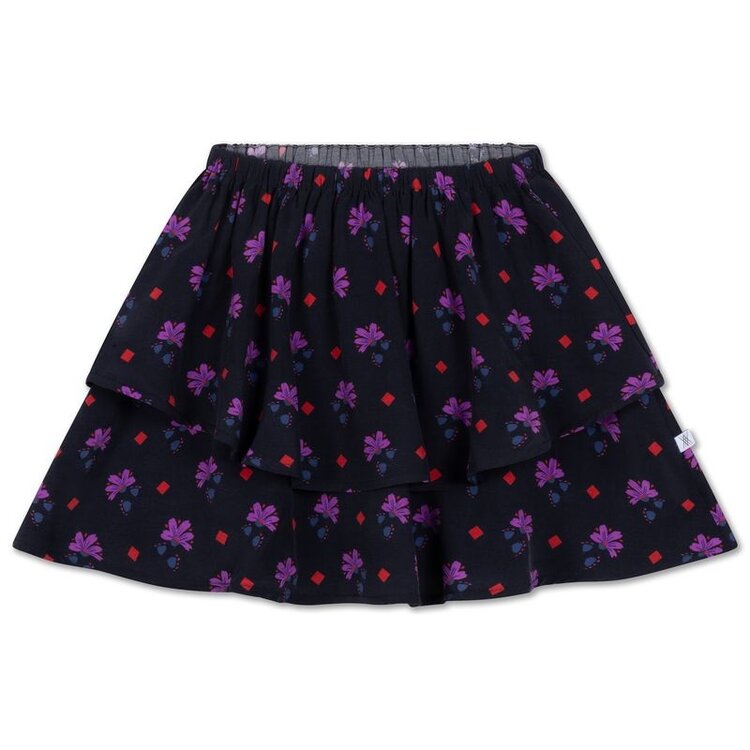 Repose 50. Frilled skirt - Pixel flower print
