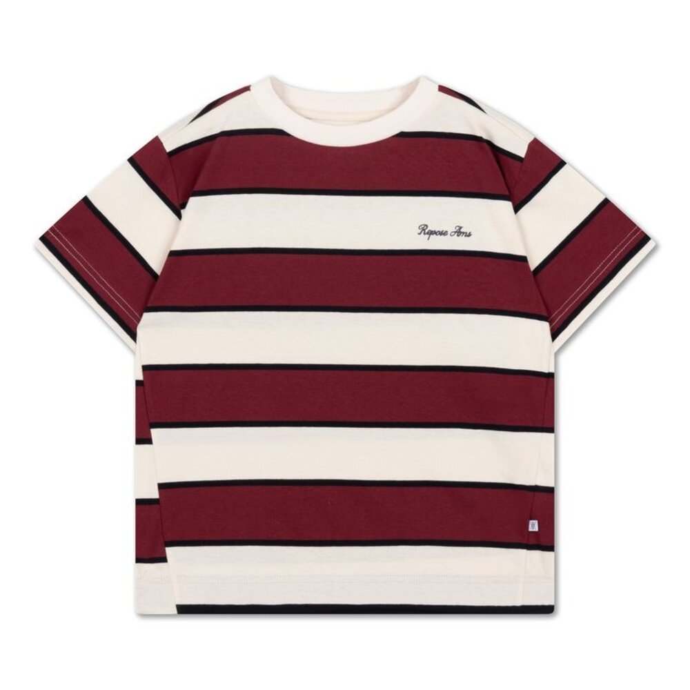 Repose 31. Tee shirt - Mulberry multi stripe Repose 31. Tee shirt - Mulberry multi stripe
