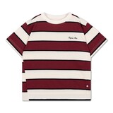 Repose 31. Tee shirt - Mulberry multi stripe