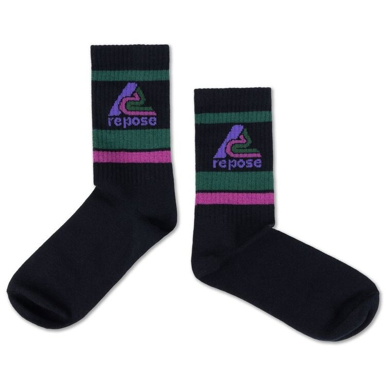 Repose 70. Sporty socks - Night black logo