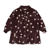 Repose 46. Bow dress - Chocolate polka dot