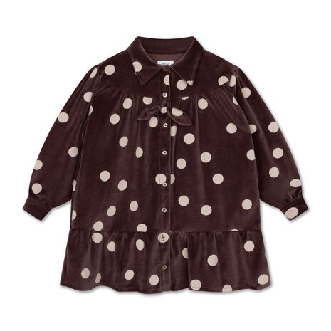 Repose 46. Bow dress - Chocolate polka dot Repose 46. Bow dress - Chocolate polka dot