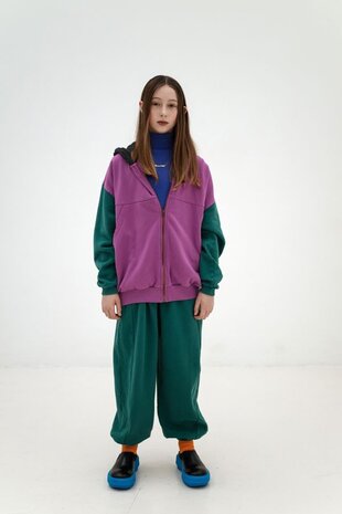 Repose 17. Zip hoodie color block