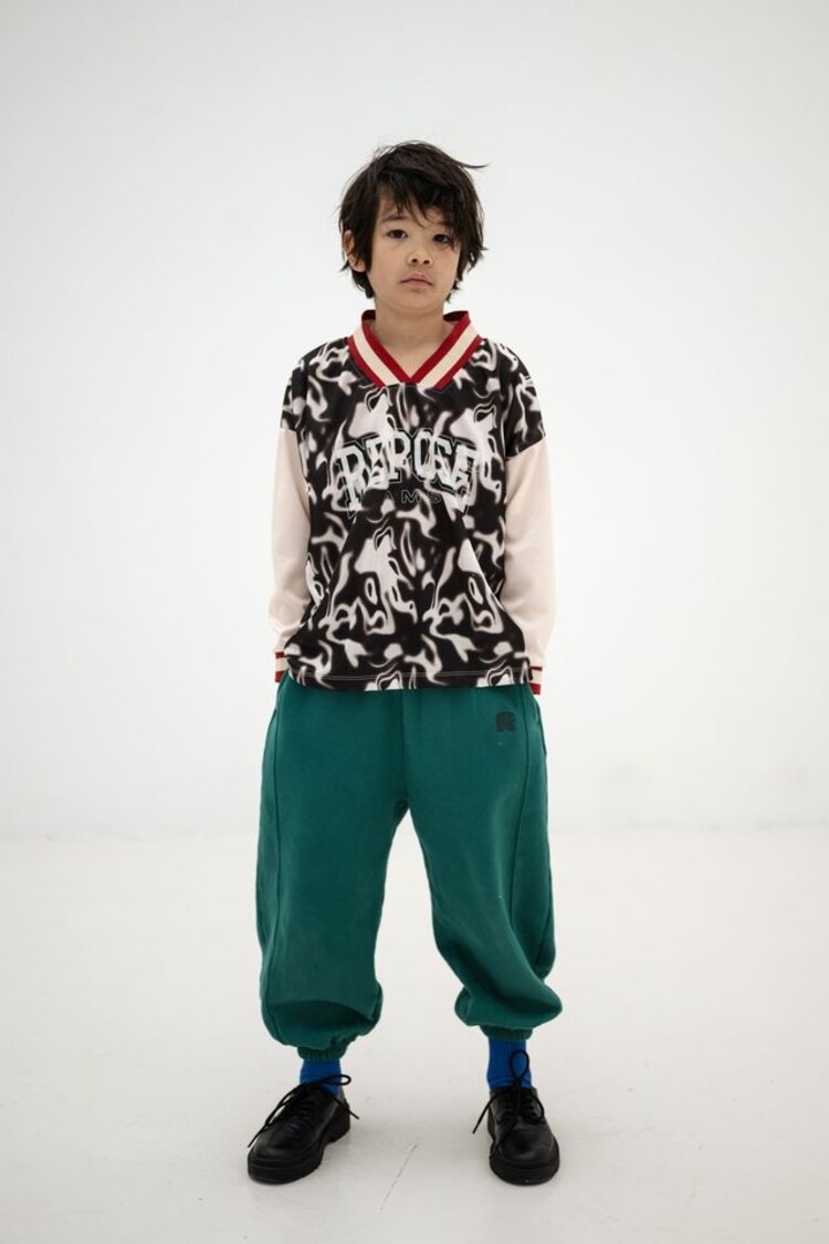 Repose 51. Soccer tee - Liquid marble color block