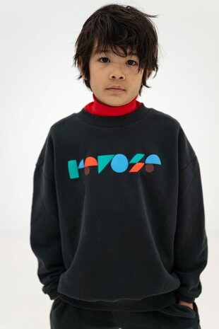 Repose 14. Cozy drop sweater - Moonless night black Repose 14. Cozy drop sweater - Moonless night black