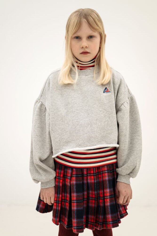 Repose 24. crop heart sweater - Light mixed grey Repose 24. crop heart sweater - Light mixed grey
