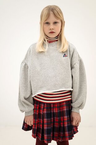 Repose 24. crop heart sweater - Light mixed grey Repose 24. crop heart sweater - Light mixed grey
